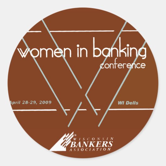 Women in Banking Conference 28-29 april 2009 Ronde Sticker (Voorkant)
