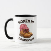 Women in Construction Work Boots and Hard Hat Mok (Links)
