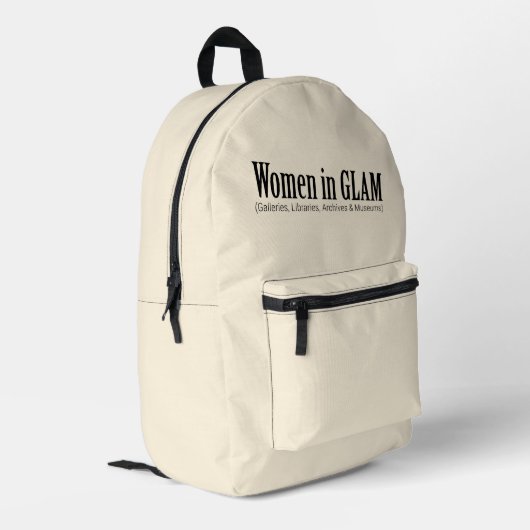 Women in GLAM Bedrukte Rugzak (Achterkant Hoek Links)