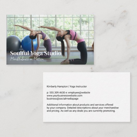 Women in Yoga Class Visitekaartje (Voorkant / Achterkant)
