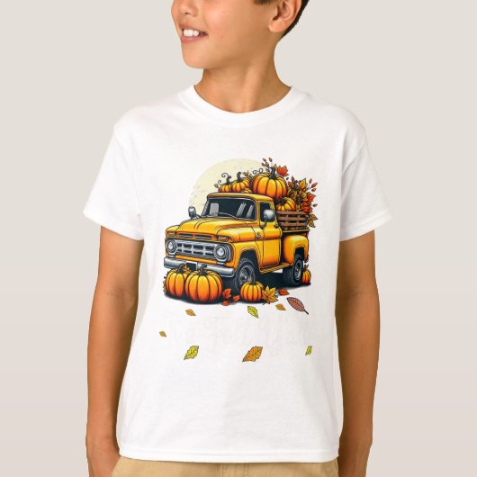 Women It's Fall Y'all Pumpkin Truck Autumn Tree He T-shirt (Voorkant)