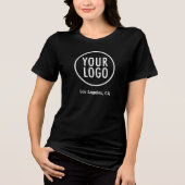 Women Jersey V-Neck T-Shirt Custom Company Logo (Voorkant)
