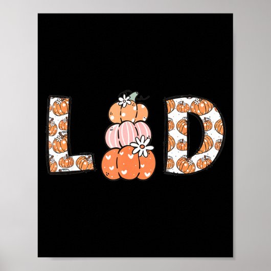 Women Labor And Delivery Nurse Fall Pumpkins Thank Poster (Voorkant)