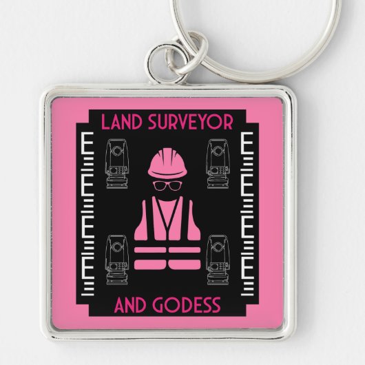 Women land surveyors sleutelhanger (Voorkant)
