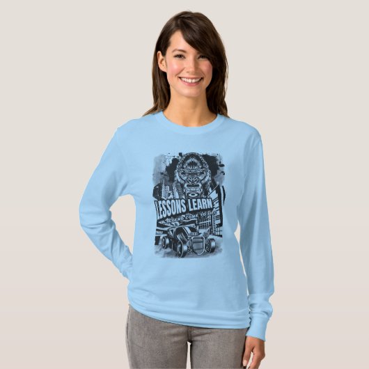 Women Legendary Gorilla Lessons Learn Long Sleeve  T-shirt (Voorkant volledig)