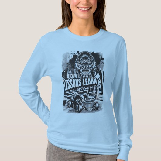 Women Legendary Gorilla Lessons Learn Long Sleeve  T-shirt (Voorkant)