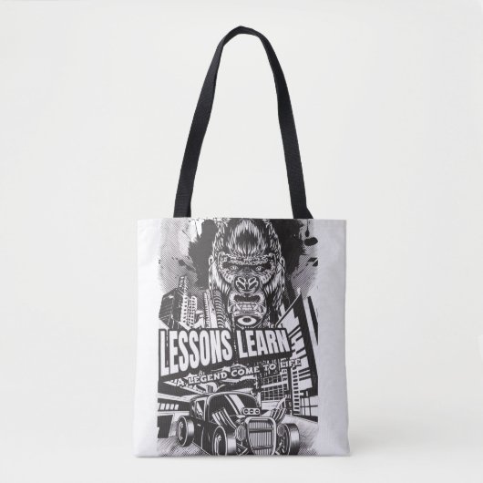 Women Legendary Gorilla Lessons Learn Tote Tote Bag (Voorkant)