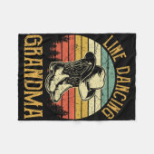 Women line Dance Grandma Danser Dancer Country Mu Fleece Deken (Voorkant (Horizontaal))