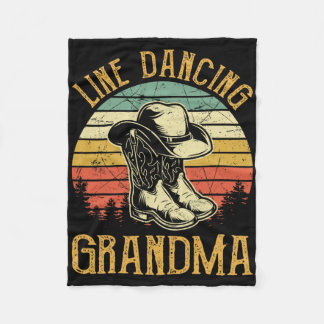 Women line Dance Grandma Danser Dancer Country Mu Fleece Deken