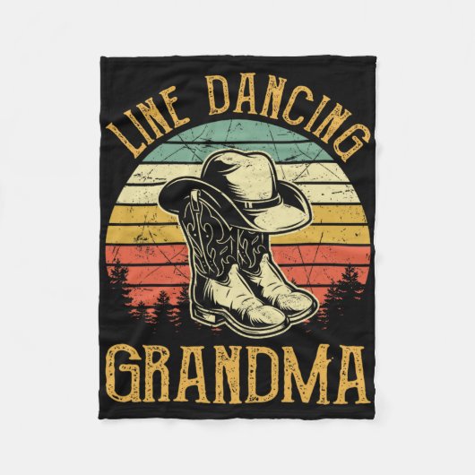 Women line Dance Grandma Danser Dancer Country Mu Fleece Deken (Voorkant)
