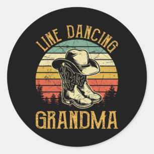 Women line Dance Grandma Danser Dancer Country Mu Ronde Sticker