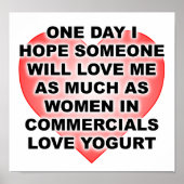 Women Love Yogurt Funny Poster (Voorkant)