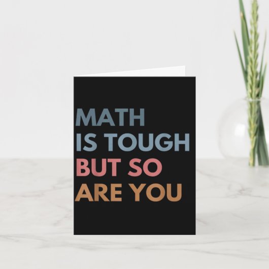 Women Math Is Tough But So Are You Math Teacher Ma Kaart (Voorkant)