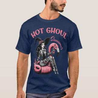Women Mens Funny Halloween Hot Ghoul Summer Summer T-shirt
