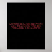 Women Need More Sleep Than Men Because Fighting Pa Poster (Voorkant)