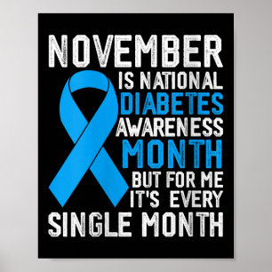 Women November is het nationale diabetesbewustzijn Poster