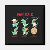 Women Nurse Pain Scale Pain Essment Funny Dinosaur Magneet (Voorkant)