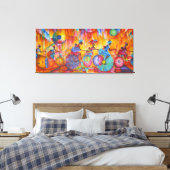 Women on Wheels stretched canvas print. (Insitu (Slaapkamer))