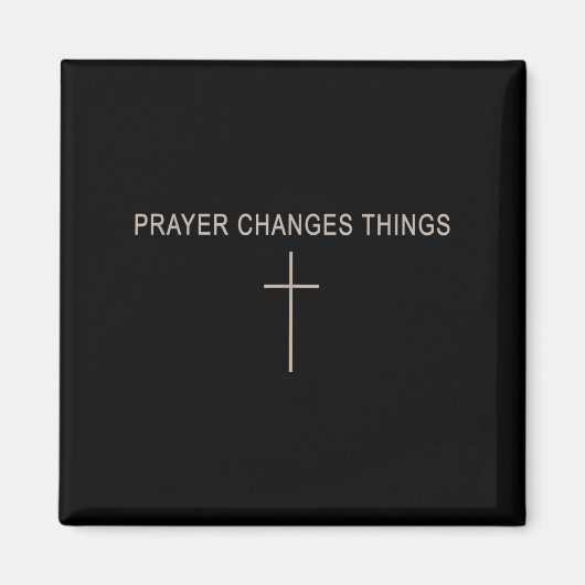 Women Prayer Changes Things Christian Minimalist T Magneet (Voorkant)