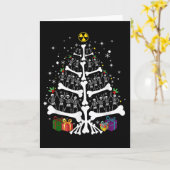 Women Radiology Skeleton Christmas Tree Xray Tech Kaart (Gele Bloem)