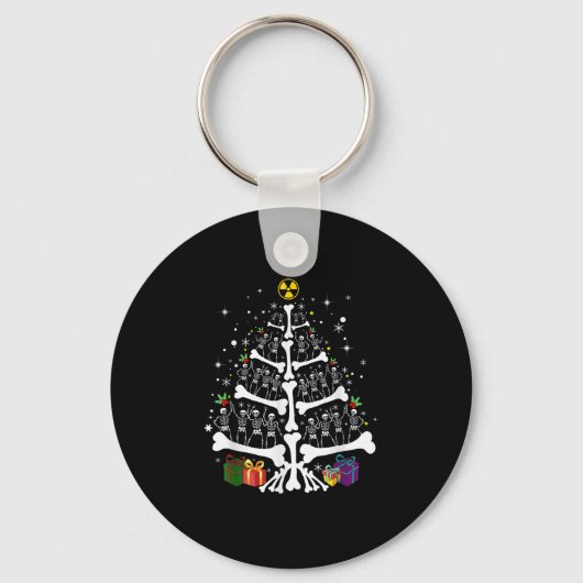 Women Radiology Skeleton Christmas Tree Xray Tech  Sleutelhanger (Voorkant)