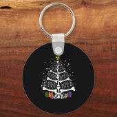 Women Radiology Skeleton Christmas Tree Xray Tech  Sleutelhanger (Voorkant)