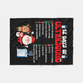 Women Retro 12 Days Of Ultrasound Tech Christmas S Fleece Deken (Voorkant (Horizontaal))