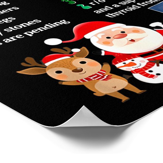 Women Retro 12 Days Of Ultrasound Tech Christmas S Poster (Hoek)