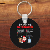 Women Retro 12 Days Of Ultrasound Tech Christmas S Sleutelhanger (Voorkant)
