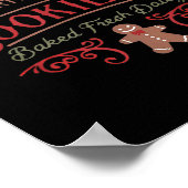 Women Retro Christmas Gingerbread Bakery North Le  Poster (Hoek)