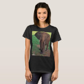 Women’s Basic T-Shirt – African Elephant Portrait (Voorkant volledig)