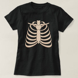 Women’s Cartoon Ribcage Halloween T-Shirt