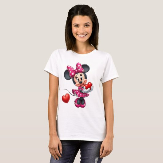 👕🐭Women’s Classic Minnie Mouse-Inspired Tshirt (Voorkant volledig)