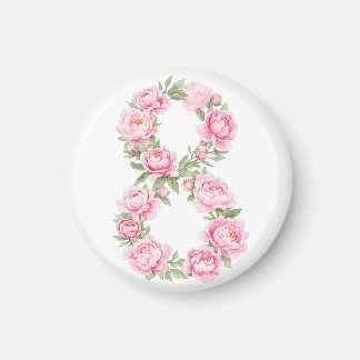 Women’s Day Peony Flower for March 8  Magneet