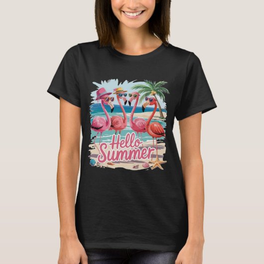 Women’s “Hello Summer” T-Shirt (Voorkant)