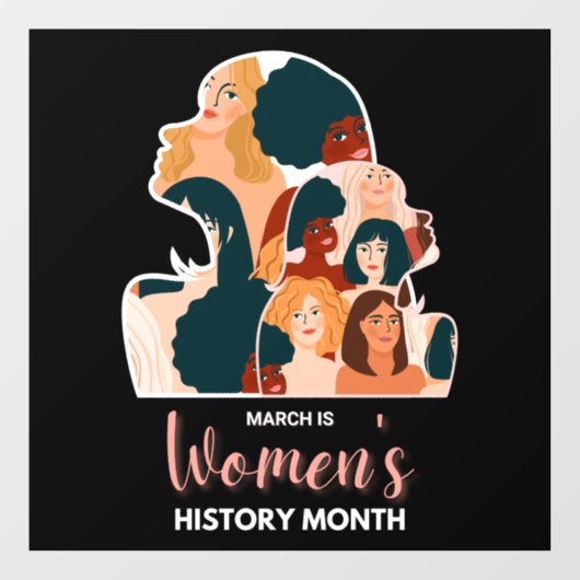 Women’s History Month Raamsticker (Vel)