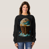 Women’s Hoodie with Cute Ice Cream Design | Trendy Trui (Voorkant volledig)