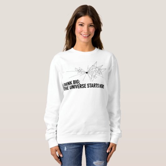 Women’s Inspirational Hoodie – “Think Big, The Uni Trui (Voorkant volledig)