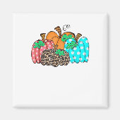 Women’s Pumpkin Leopard Print Graphic It’s Fall Y’ Magneet (Voorkant)