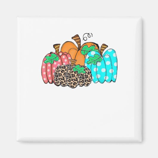 Women’s Pumpkin Leopard Print Graphic It’s Fall Y’ Magneet (Voorkant)