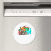 Women’s Pumpkin Leopard Print Graphic It’s Fall Y’ Magneet (Insitu (Vaatwasser))