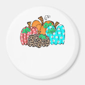 Women’s Pumpkin Leopard Print Graphic It’s Fall Y’ Magneet (Voorkant)