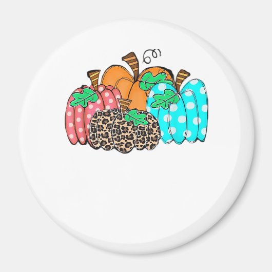 Women’s Pumpkin Leopard Print Graphic It’s Fall Y’ Magneet (Voorkant)