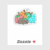 Women’s Pumpkin Leopard Print Graphic It’s Fall Y’ Sticker (Vel)