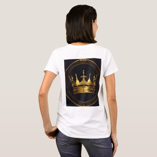 Women’s Queen Logo T-Shirt | Royal Crown Design Te (Achterkant volledig)