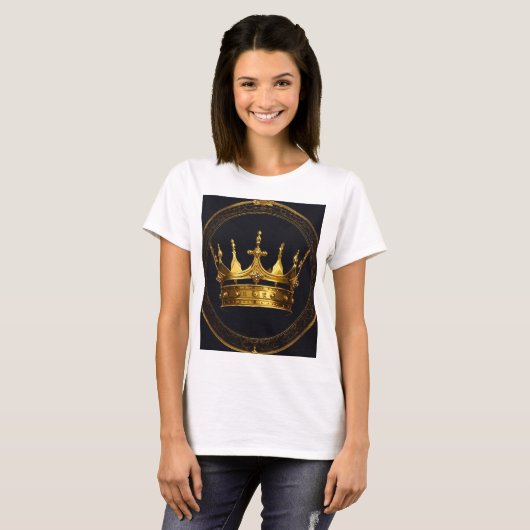 Women’s Queen Logo T-Shirt | Royal Crown Design Te (Voorkant volledig)