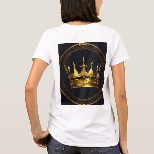 Women’s Queen Logo T-Shirt | Royal Crown Design Te (Achterkant)