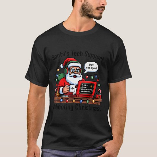 women s Support Tech Santa Rebooting T-shirt (Voorkant)