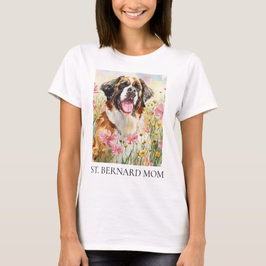 Women’s T-Shirt – Saint Bernard Mom Tee (Voorkant)