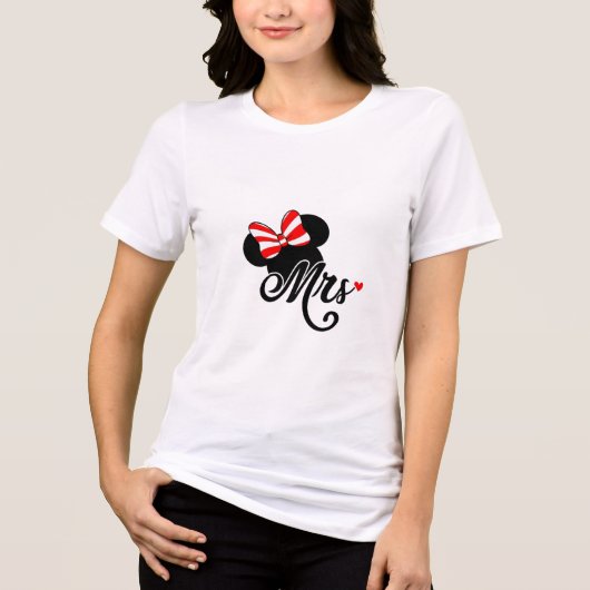 💕👕Women’s Tri-Blend “Mrs.” Couple T-Shirt (Voorkant)